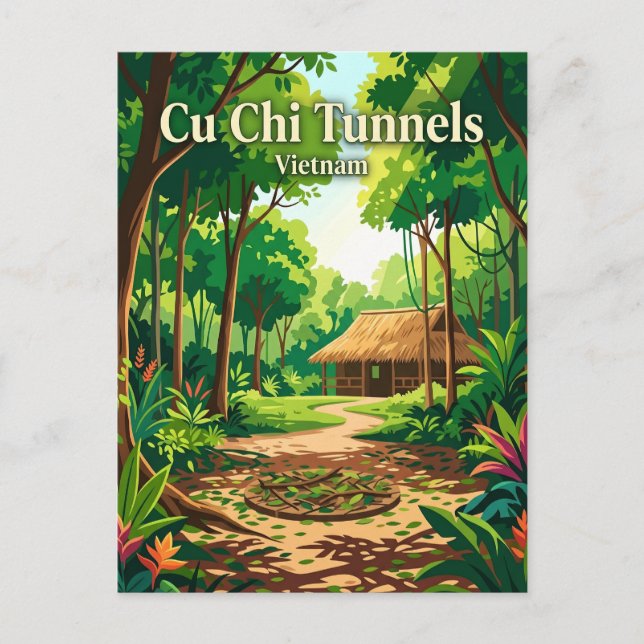 Cu Chi Tunnels Vietnam Postcard (Front)