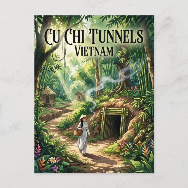 Cu Chi Tunnels Vietnam Postcard (Front)