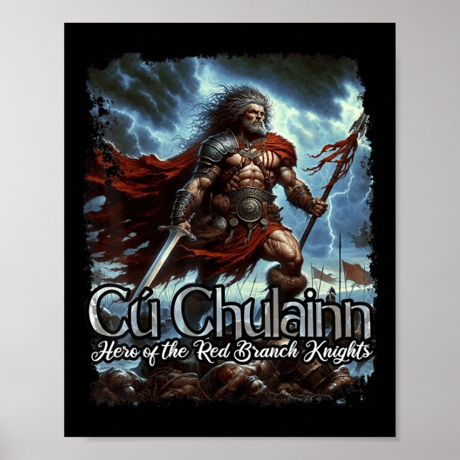 Cu Chulainn Celtic Irish Mythology War God  Poster (Front)
