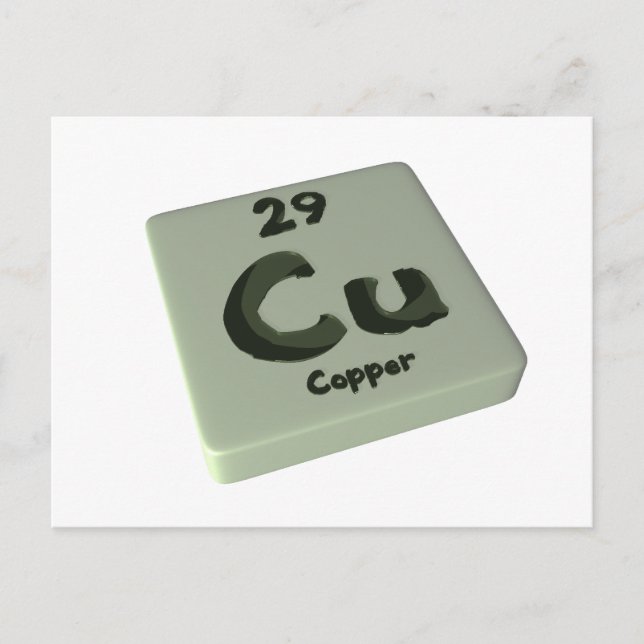 Cu Copper Postcard (Front)