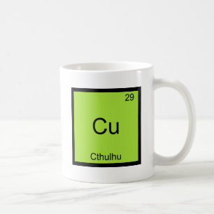Cu - Cthulhu Funny Chemistry Element Symbol Tee Coffee Mug