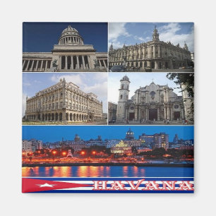 CU - Cuba - Havana Mosaic - Collage Magnet