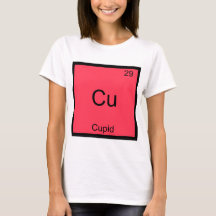 Cu - Cupid Funny Chemistry Element Symbol T-Shirt