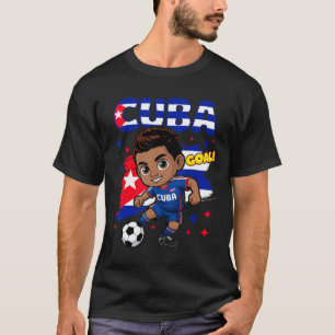 Cu Kid Goal Cartoon Cu Flag For Boys Kids  T-Shirt