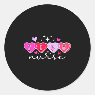 Cu Nurse Valentine Hearts Cu Nursing Valentine  Classic Round Sticker