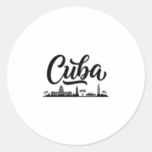 Cu Skyline Travel Vacation Outfits Classic Round Sticker