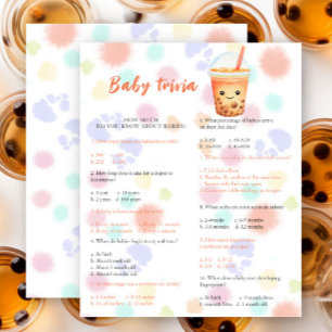 Cu-tea baby shower - Baby Trivia Game