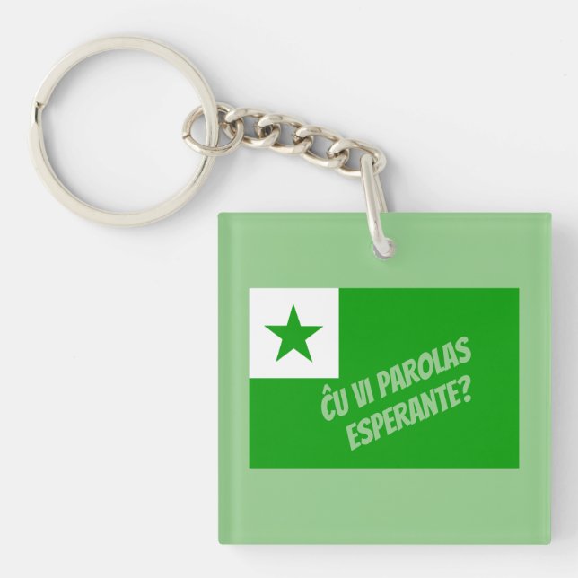 Ĉu vi parolas Esperante? Key Ring (Front)