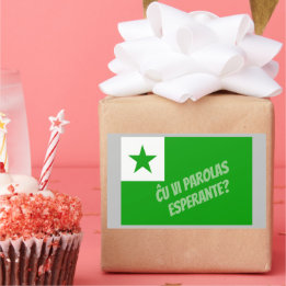 Ĉu vi parolas Esperante? Rectangular Sticker