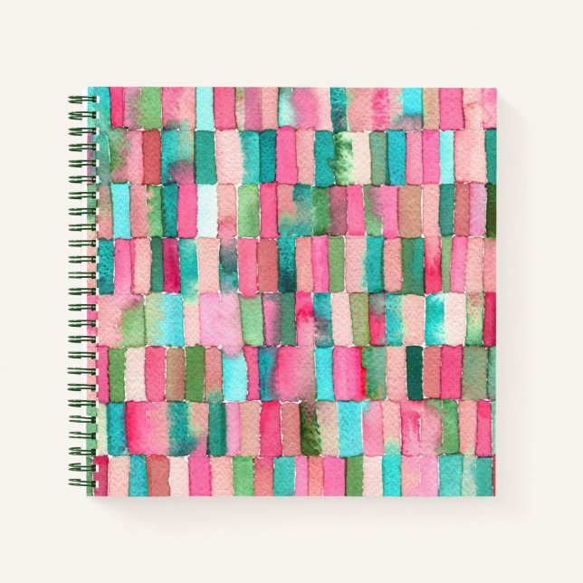 Cuaderno cuadrado con diseño de acuarela notebook (Front)