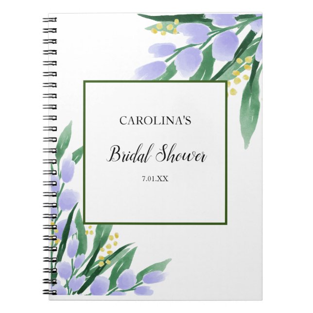 Cuaderno Elegante  Bridal Shower Gift List Notebook (Front)