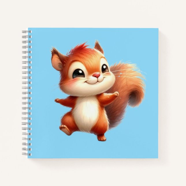 Cuaderno espiral con diseño de linda ardilla notebook (Front)