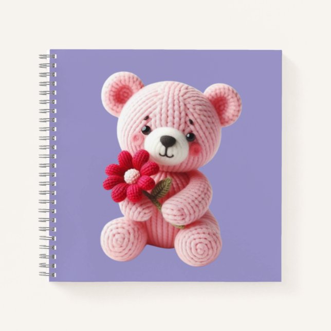 Cuaderno espiral con diseño de lindo osito notebook (Front)