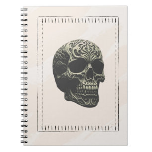 Cuaderno Skull Swirling Patterns Notebook