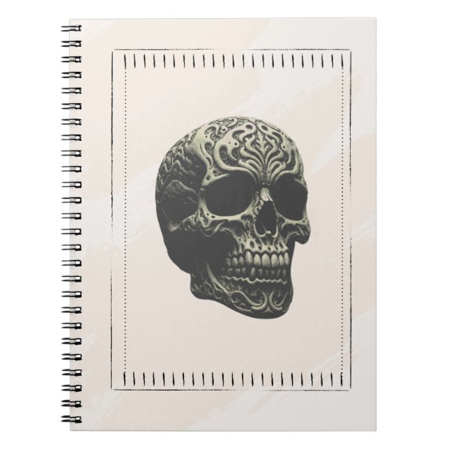Cuaderno Skull Swirling Patterns Notebook (Front)