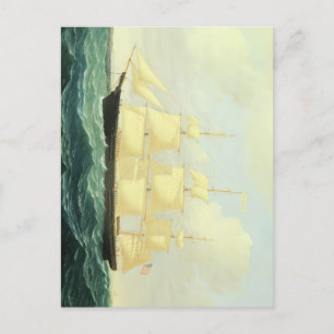 Cuaderno William Bradford Dashing Wave clipper shi Postcard