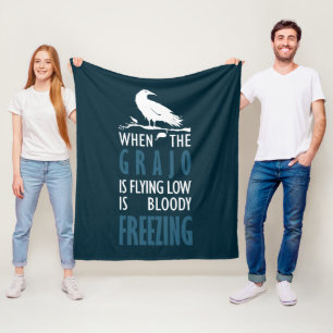 Cuando el grajo vuela bajo fleece blanket