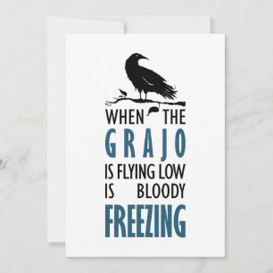 Cuando el grajo vuela bajo holiday card
