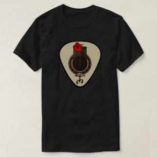 Cuatro Coqui Taino Puerto Rico Flower Guitar Pick T-Shirt