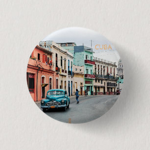 Cuba      3 cm round badge