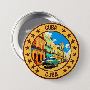 Cuba 7.5 cm round badge
