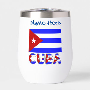 Cuba and Cuban Flag Light Blue Personalised