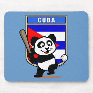 Cuba Baseball Panda Mouse Mat
