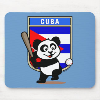 Cuba Baseball Panda Mouse Mat