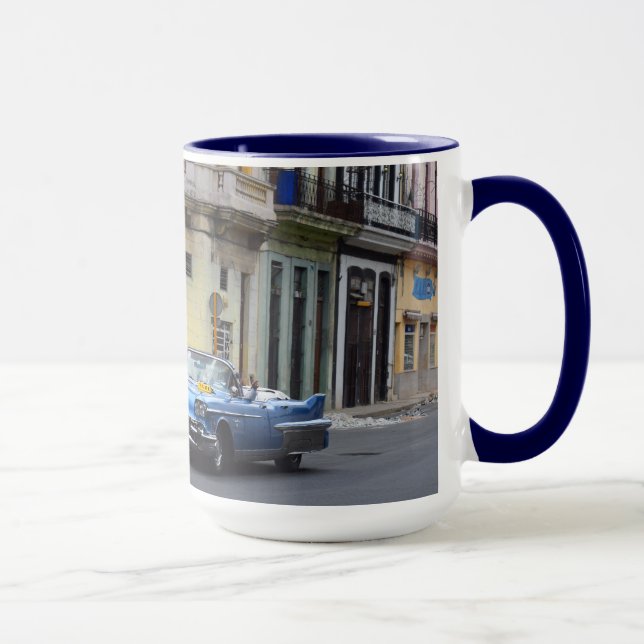 Cuba Blue Cadillac Convertible Mug (Right)