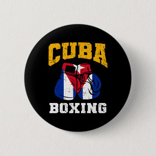 Cuba Boxing Gloves Cuban Flag Boxing Team Cuba Pri 6 Cm Round Badge