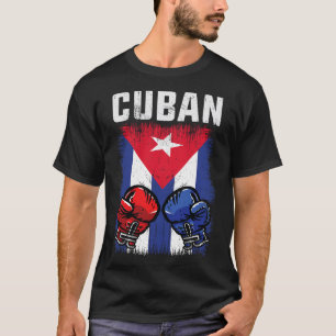 Cuba Boxing Shirt With Gloves And Cuban Flag Cuban