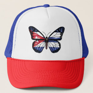 Cuba butterfly monarch flag trucker hat