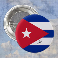 Cuba button, patriotic Cuban Flag fashion