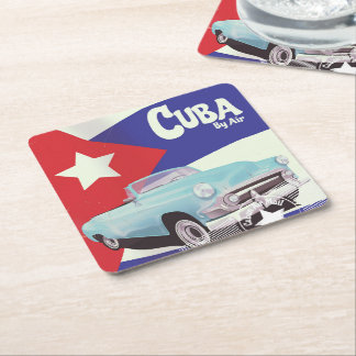 Cuba by Air Square Paper Coaster