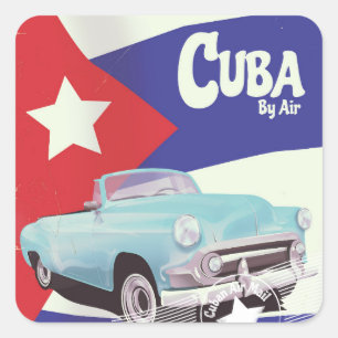 Cuba by Air Square Sticker