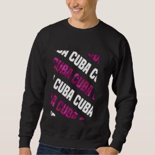 Cuba Camo Pattern Pink Camouflage Sweatshirt
