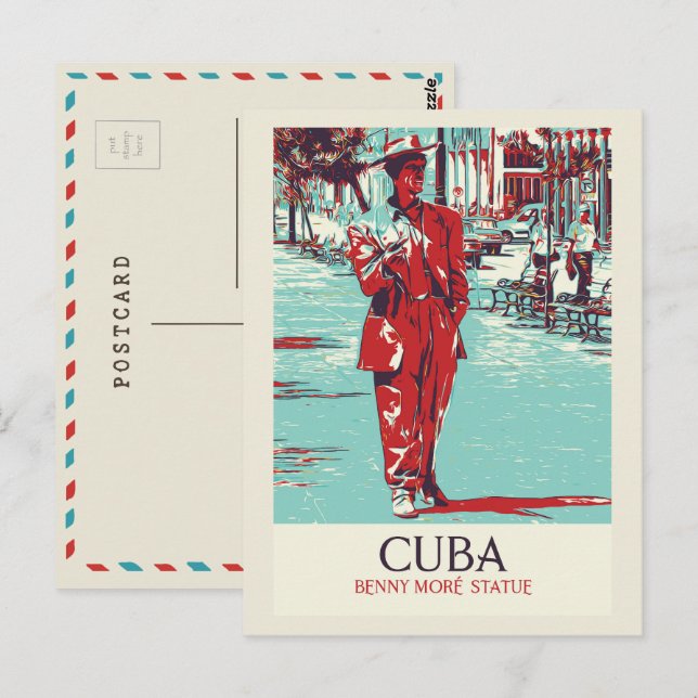 Cuba, Caribbean, Benny Moré statue Postcard (Front/Back)