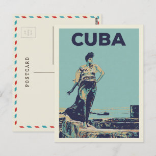 Cuba Caribbean proud woman of Havana Postcard
