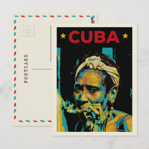 Cuba Caribbean typical woman of Havana Postcard