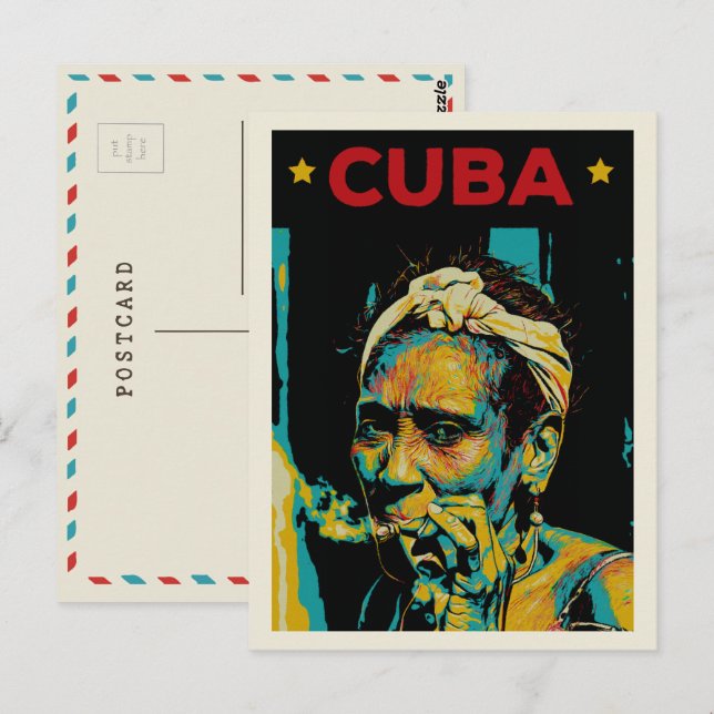 Cuba Caribbean typical woman of Havana Postcard (Front/Back)