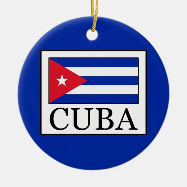 Cuba Ceramic Tree Decoration (Front)