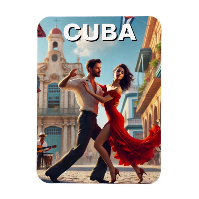 Cuba Cha-Cha Dancers Magnet (Vertical)