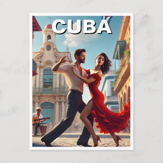 Cuba Cha-Cha Dancers Postcard (Front)