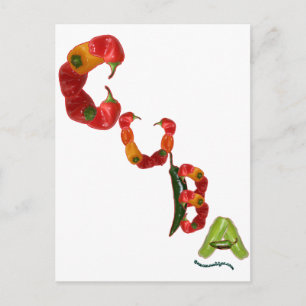 Cuba Chilli Peppers Postcard