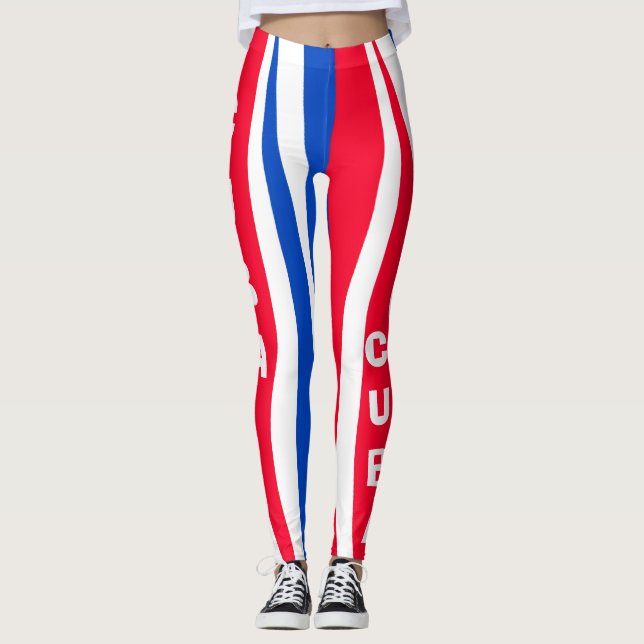 Cuba Classic colourful  Leggings (Front)
