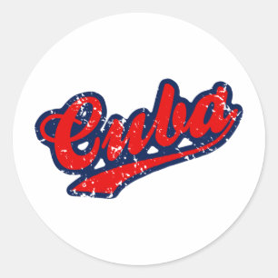 Cuba Classic Round Sticker