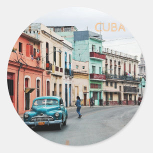 Cuba    classic round sticker