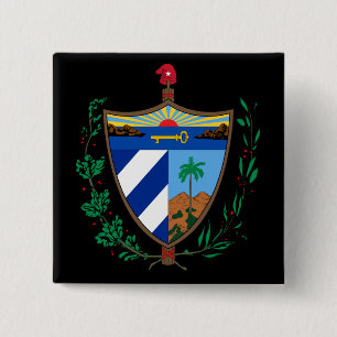 cuba coat of arms 15 cm square badge