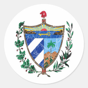 Cuba Coat Of Arms Classic Round Sticker
