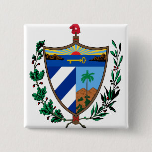 Cuba Coat of arms CU 15 Cm Square Badge